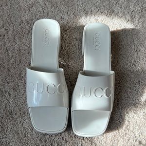 Gucci white sandals